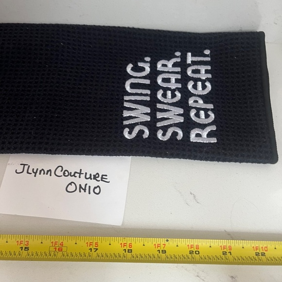 New Black Swing Swear Repeat golf towel, New golf towel Great Dad gift New - Picture 5 of 5